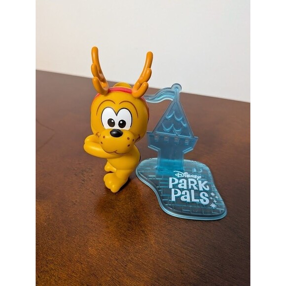 Disney Park Pals PLUTO Reindeer Holiday Christmas Figure Clip-On w/ Stand - Picture 3 of 5